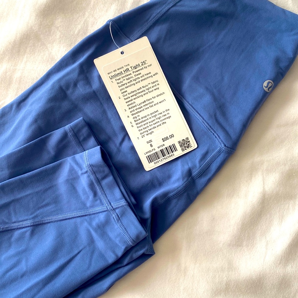 NWT LULULEMON UNLIMIT YOGA TIGHT 💕 WATER DROP 8